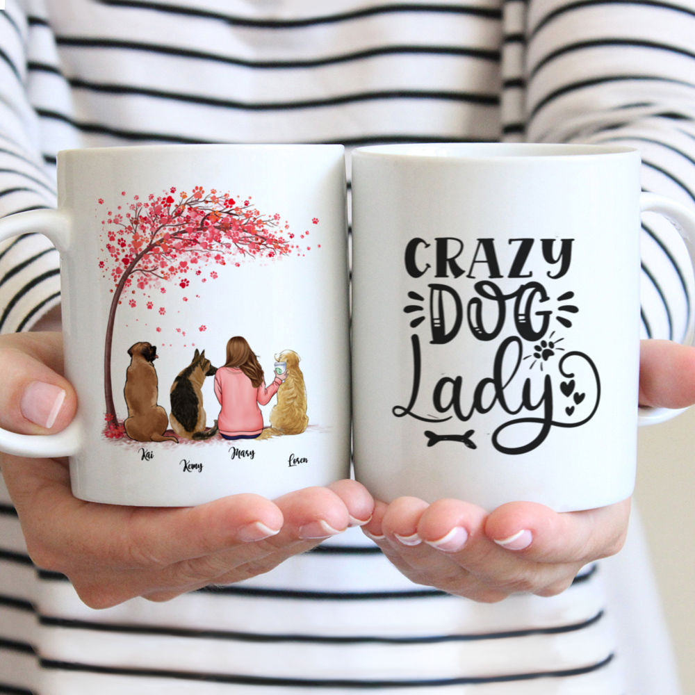 Girl and Dogs - Crazy Dog Lady - Personalized Mug