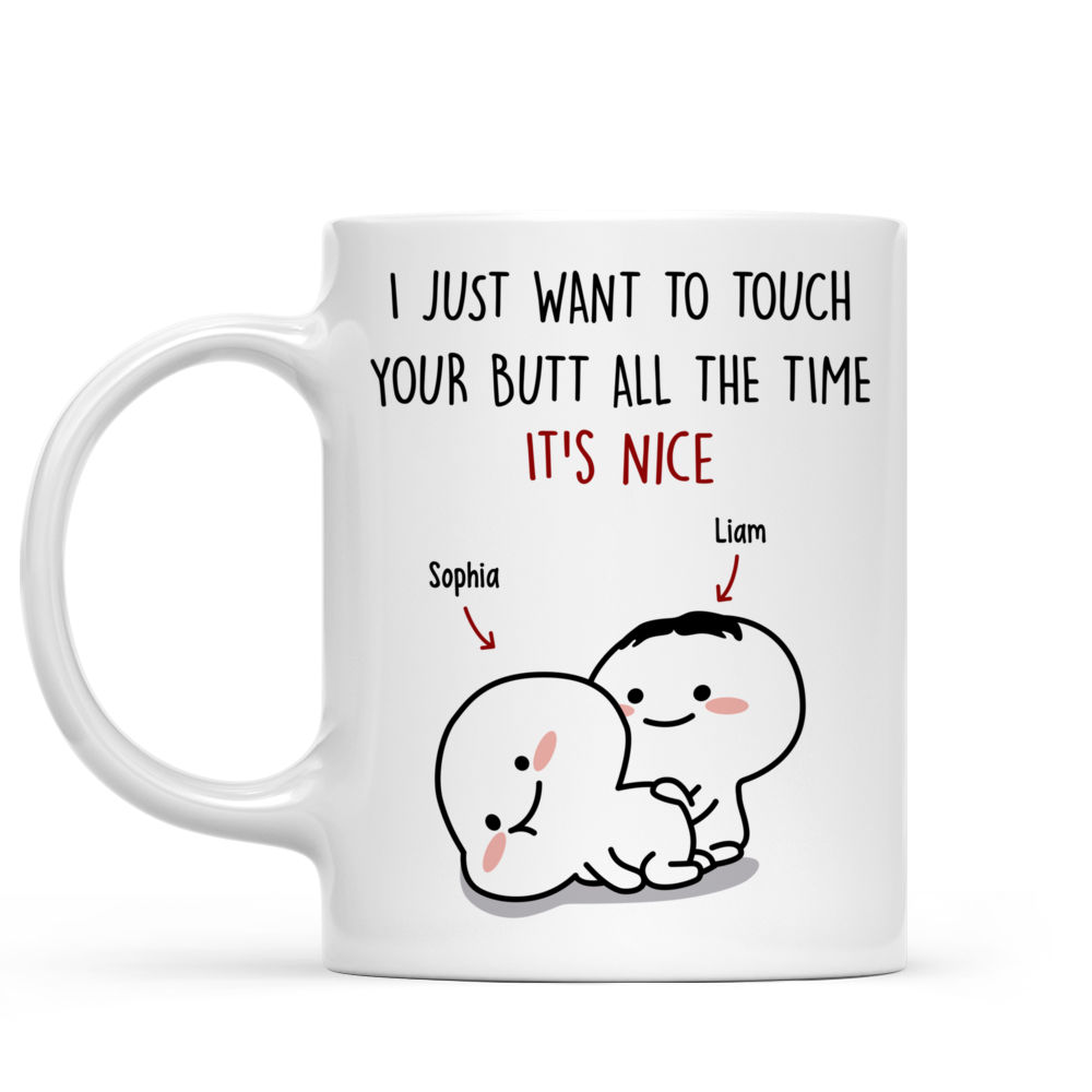 Touch Your Butt All The Time Valentine Gift For Couple Personalized Pillow