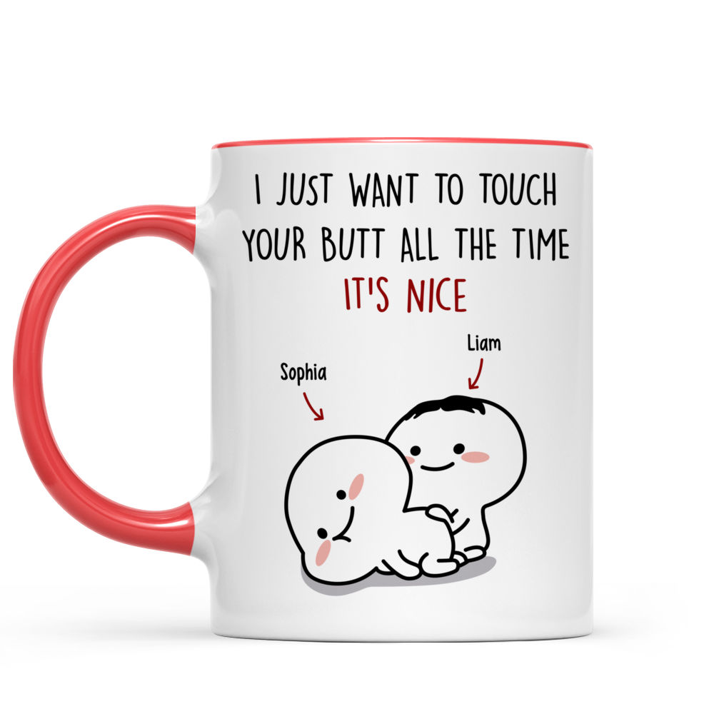 Touch Your Butt All The Time Valentine Gift For Couple Personalized Pi -  YeCustom