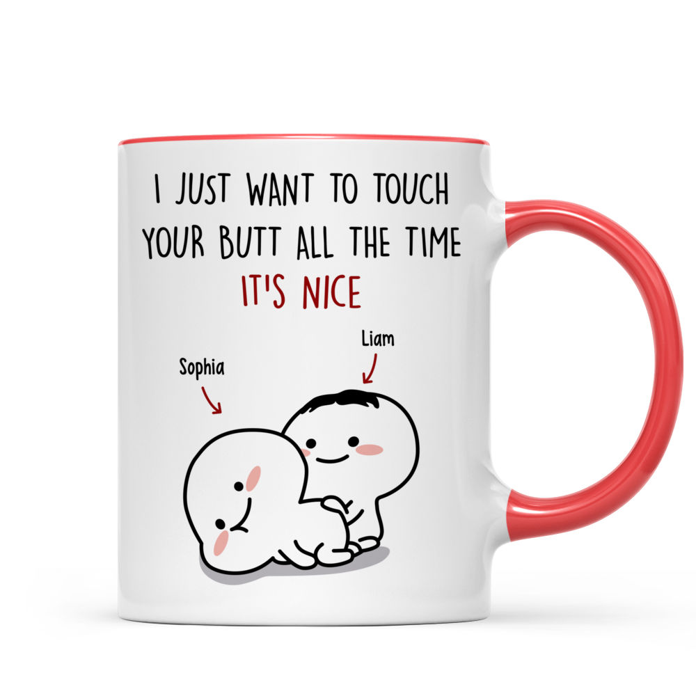 Touch Your Butt All The Time Valentine Gift For Couple Personalized Pi -  YeCustom