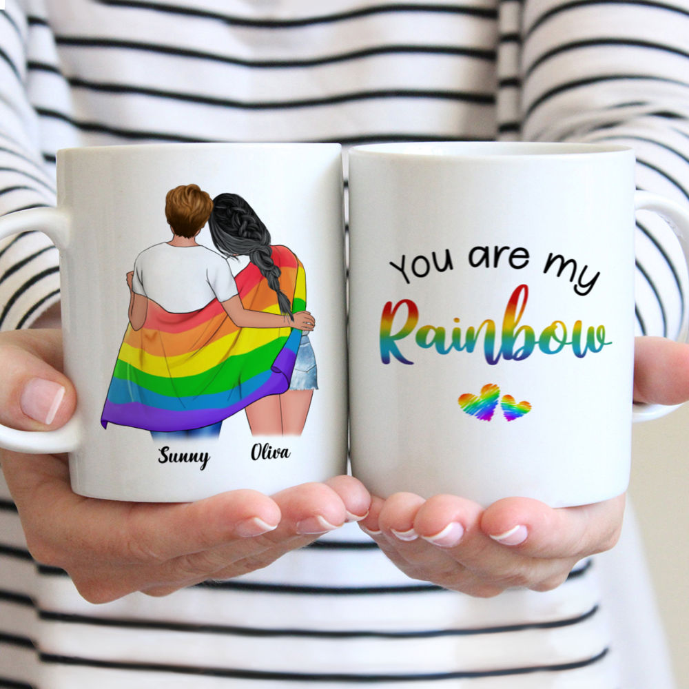 Personalized Mug - The Best Gift for Valentine's Day -  LGBT Couple - You are my rainbow - Couple Mug, Couple Gifts