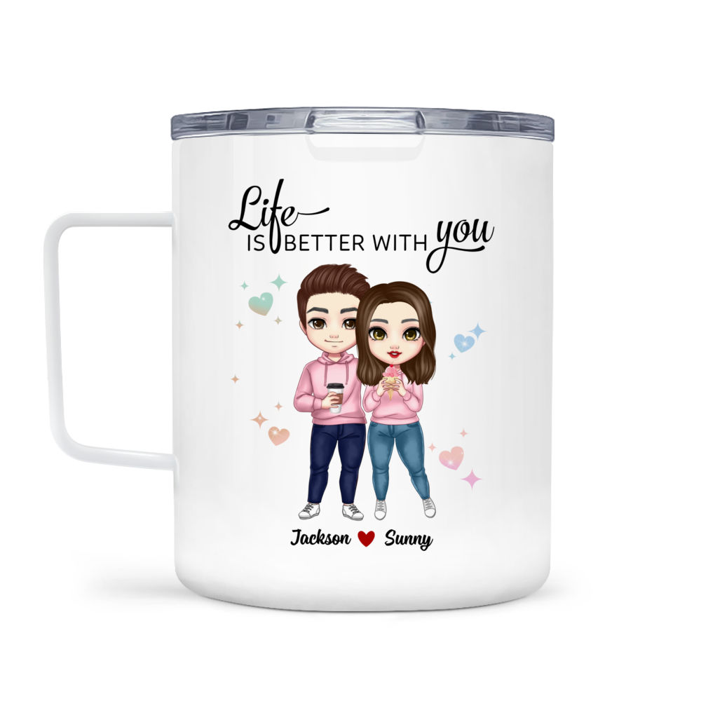 Personalized Mug - Valentine Couple - Life is better with you - Valentine's  Day Gifts, Couple Gifts, Gifts For Her, Him, Boyfriend, Girlfriend