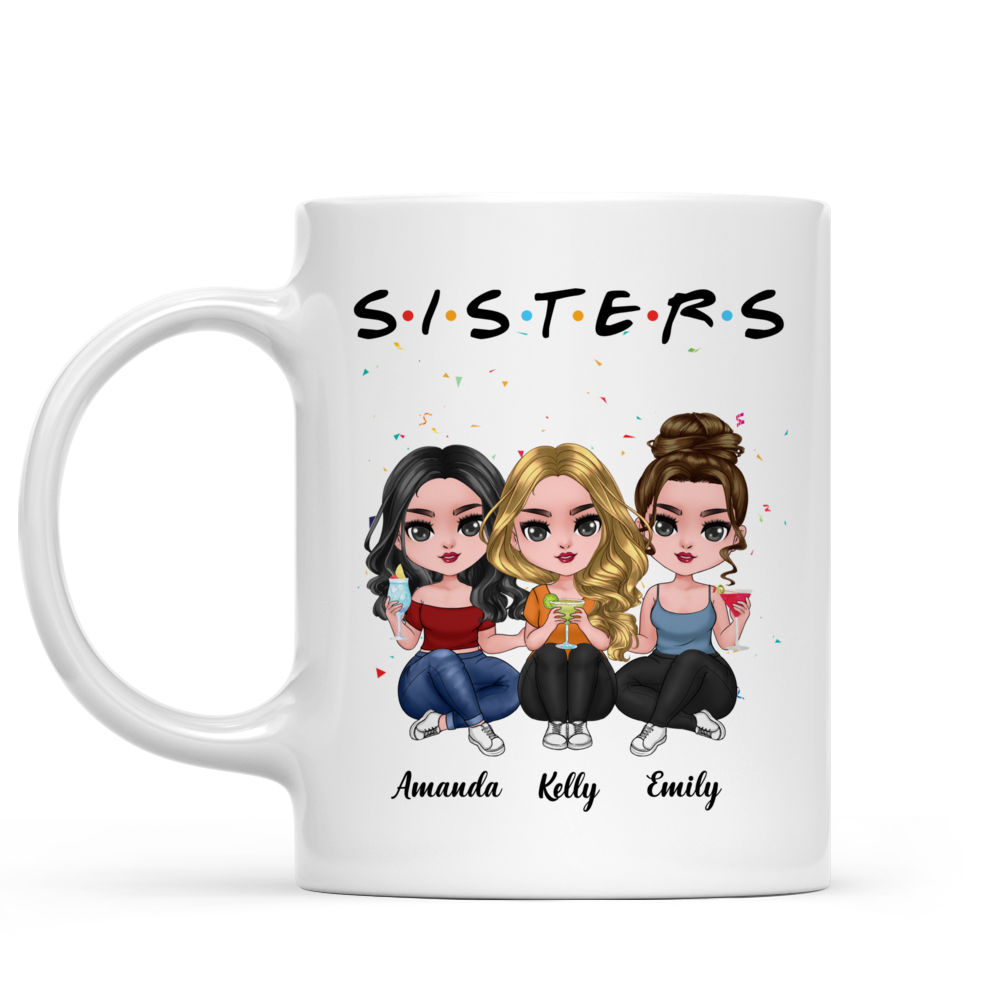 Personalized Mug - Up To 5 Dolls - Casual - SISTERS (1901)_1