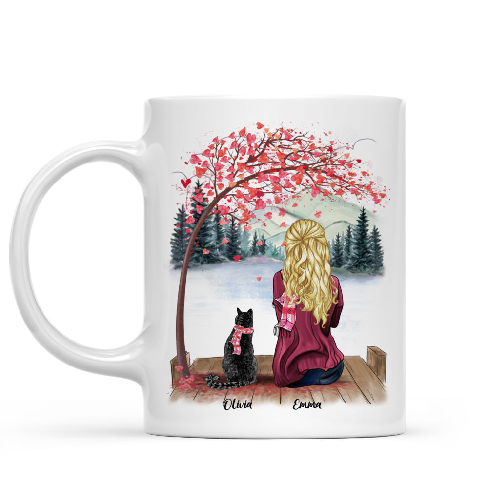 Cat Lover Gifts - Girl And Cats - It's Never Just a Cat (PM) (Custom Mugs - Christmas Gifts, Birthday Gifts For Cat Lover Gifts) - Personalized Mug_1