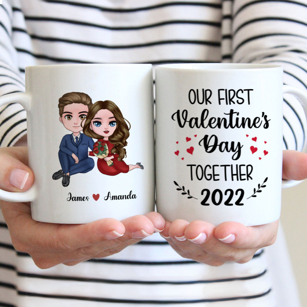 Personalized Mug - Our First Valentine's Day Together (Couple Mug)