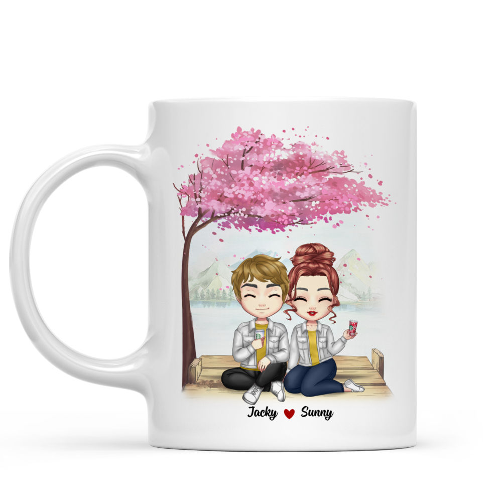 Personalized Mug - Valentine Couple Chibi - Our First Valentine's Day Together 2024 - Couple Gifts, Valentine's Day Gifts, Valentine Mug_1