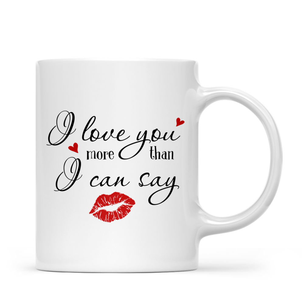 Personalized Mug - The Best Gift for Valentine's Day - Chibi Couple - I Love You More Than I Can Say_2