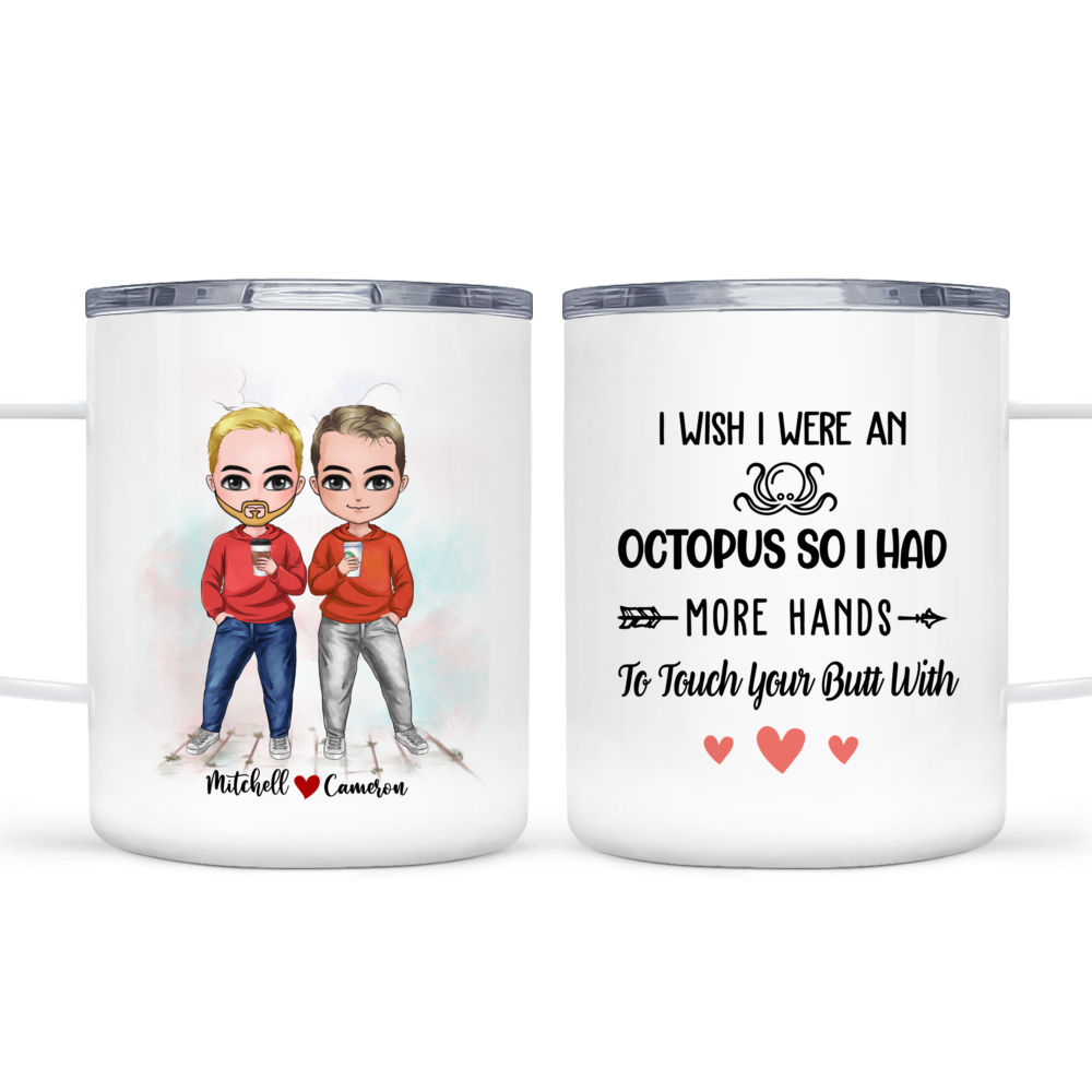 Personalized Valentine Funny Gift Beard And Butt Matching Mug - Bestiewisdom