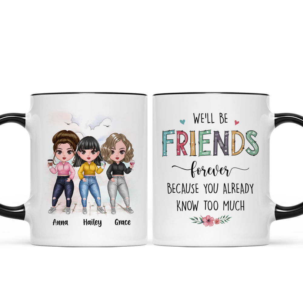 Personalized Mug - Up to 7 Women - Friends Nutrition Facts (7314)