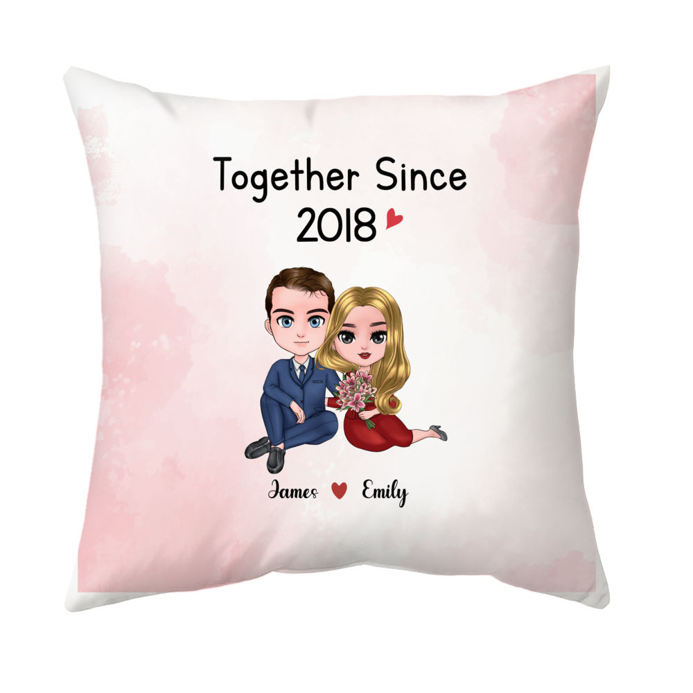 Personalized Pillow - Couple Pillow - Together Since  (11331)