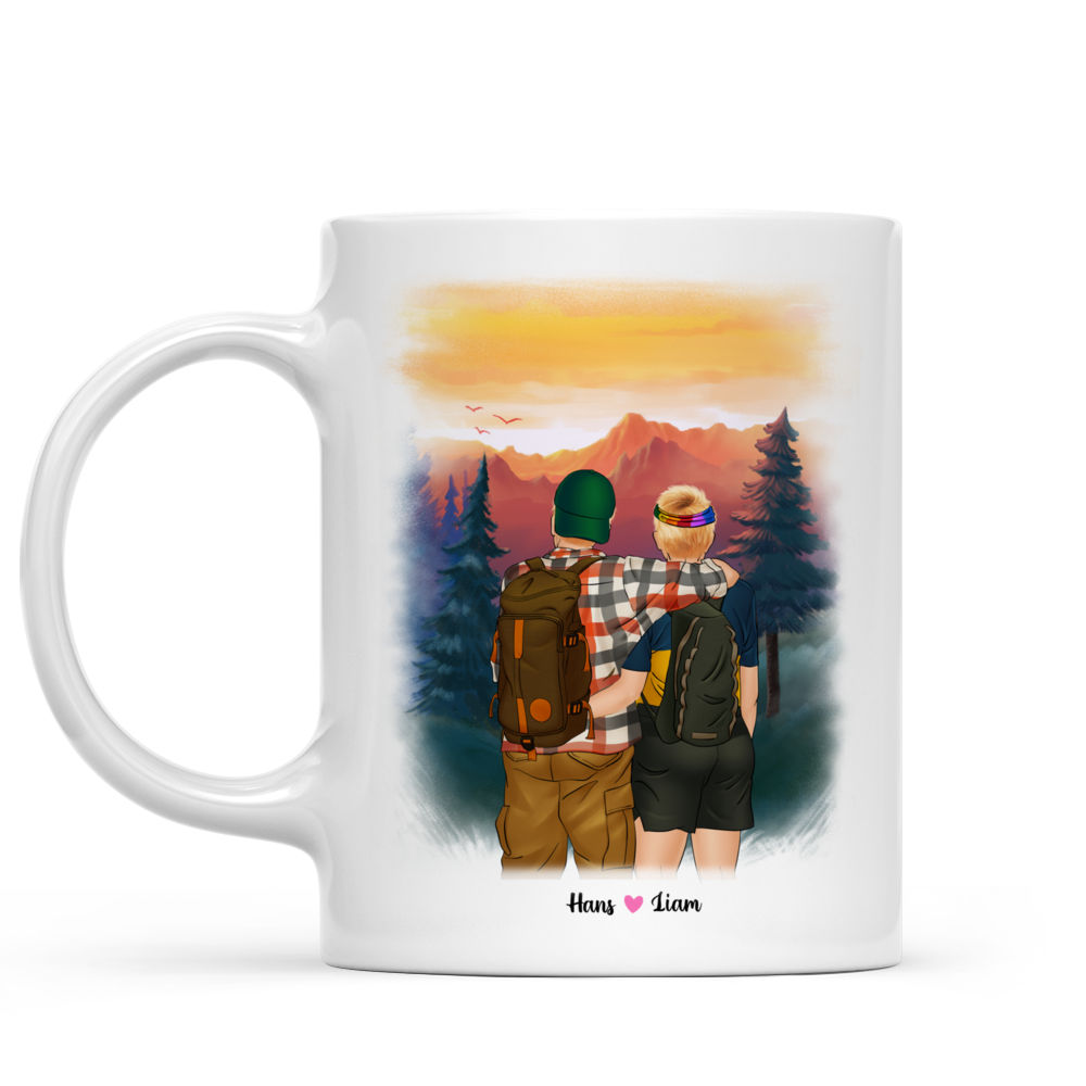 Camp Mug Personalized, Camping Mountain Camp Mug 11oz Camper Van Lake Decor  Coffee Cup - unique Custom name engagement gift for couple, 1x