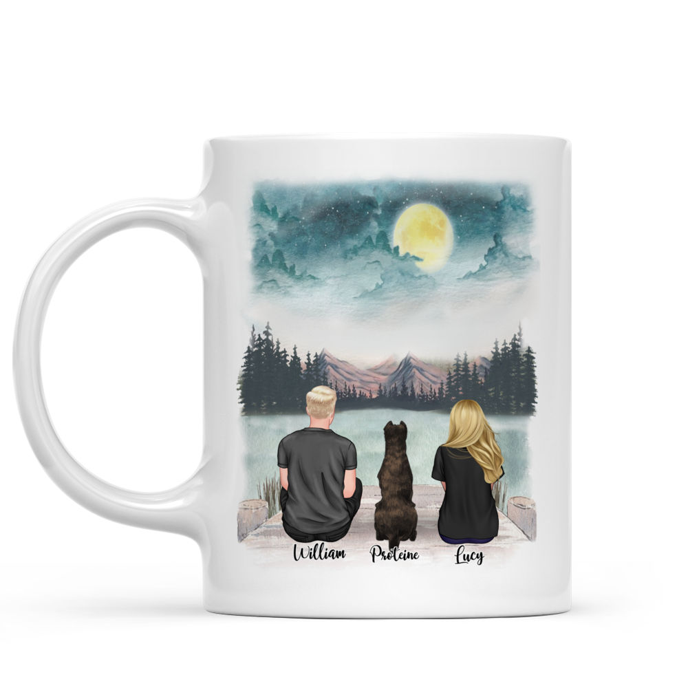 The Best Gift for Valentine's Day - I Love You To The Moon And Back (Moon), Couple and Dog/Cat Mug - Personalized Mug_1