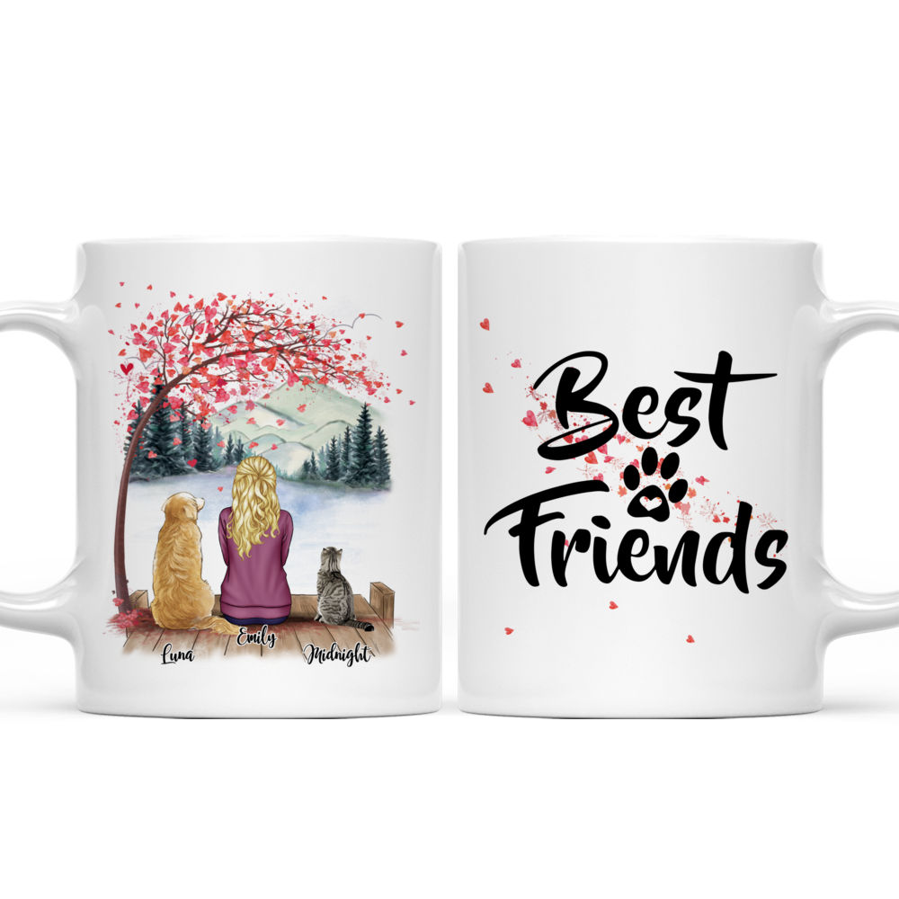 Personalized Mug - Women/Man/Boy/Girl and Cat/Dog - Best Friends