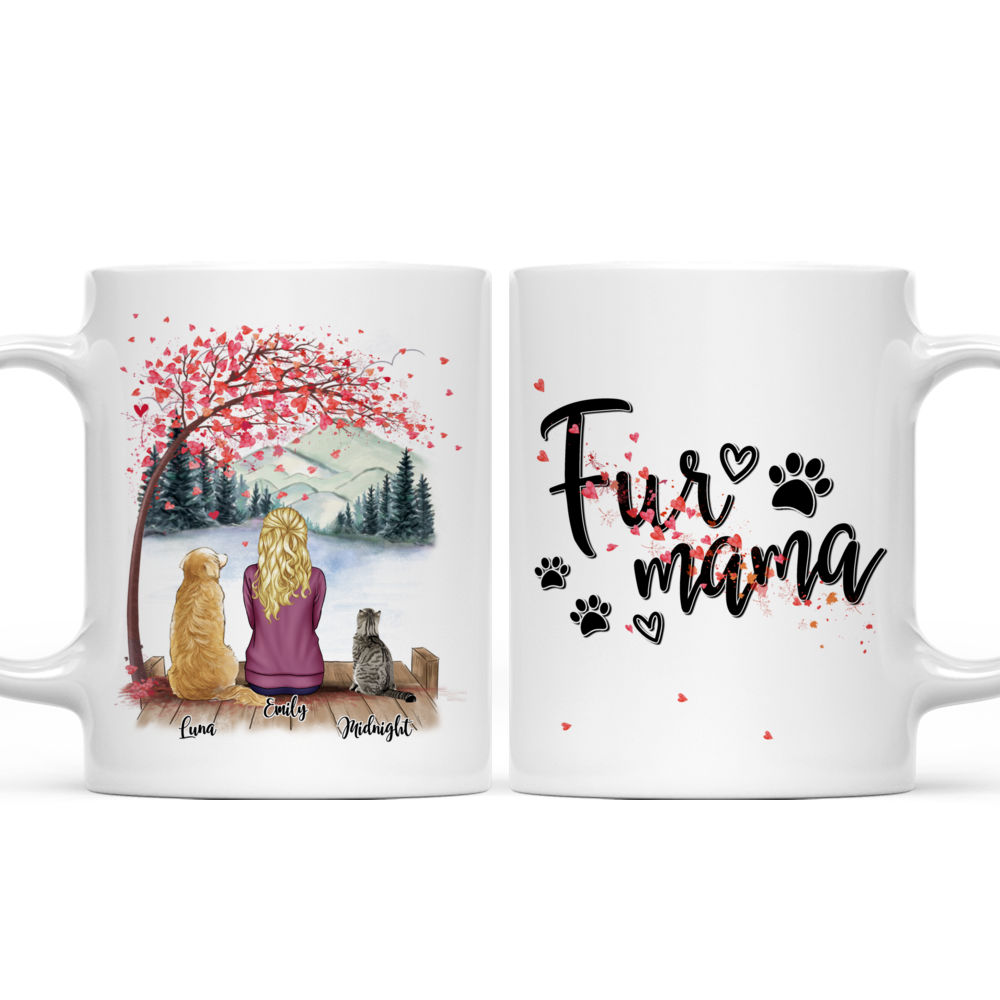 Women/Man/Boy/Girl and Cat/Dog - Fur MaMa 2 - Personalized Mug_3