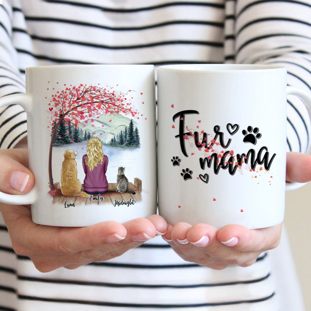 Women/Man/Boy/Girl and Cat/Dog - Fur MaMa 2 - Personalized Mug