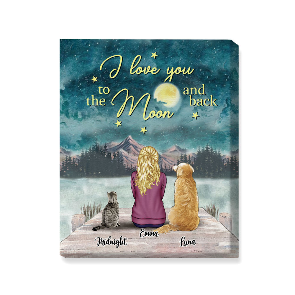 I Love You To The Moon - Women/Man/Girl/Boy & Dog/Cat