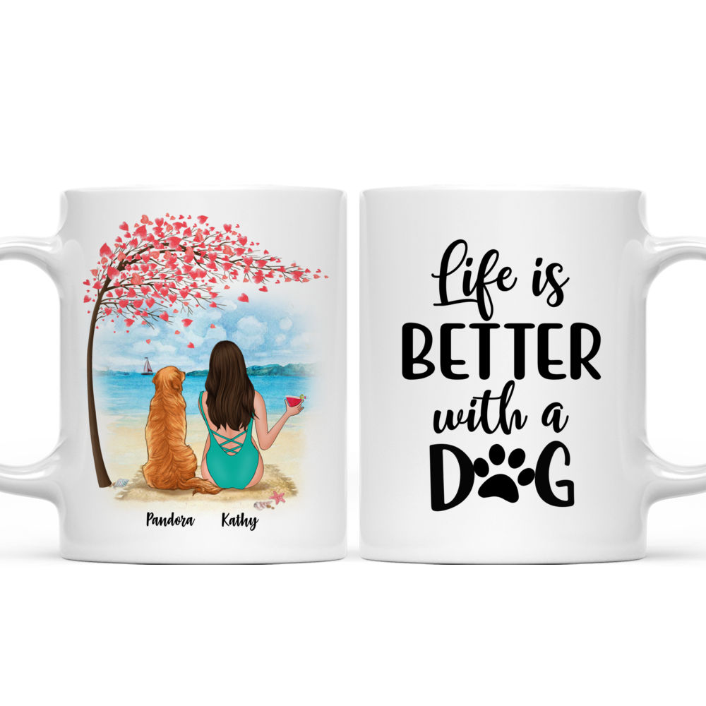 Girl and Dogs - Life Is Better With A Dog
