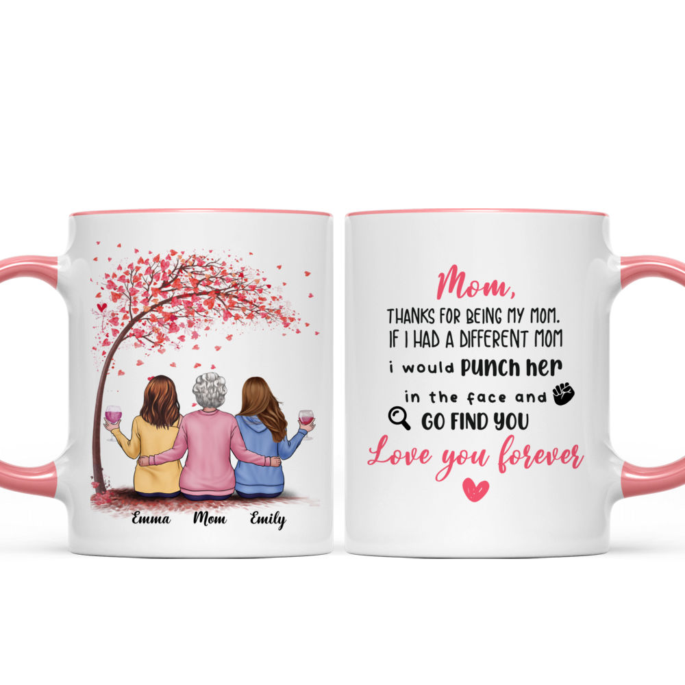 Funny Mom Gift - I'd Punch Another Mom In The Face Coffee Mug - Gag Gift  Cup From Your Favorite Child + Sticker