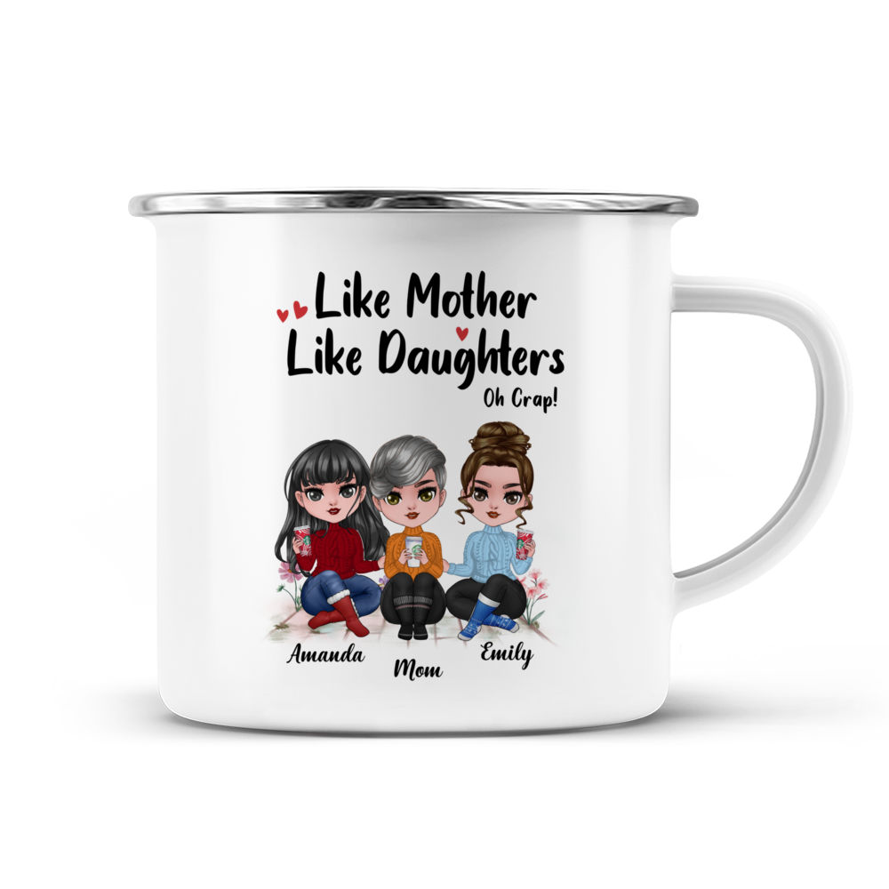 Funny Mom Gift from Daughter Like Mother Like Daughter Oh Crap Coffe –  BackyardPeaks