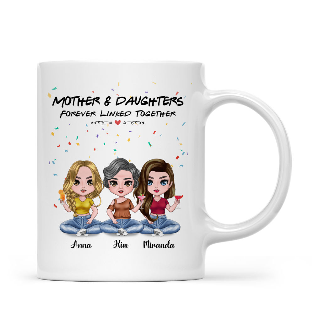 Mother And Daughters Forever Linked Together - Personalized