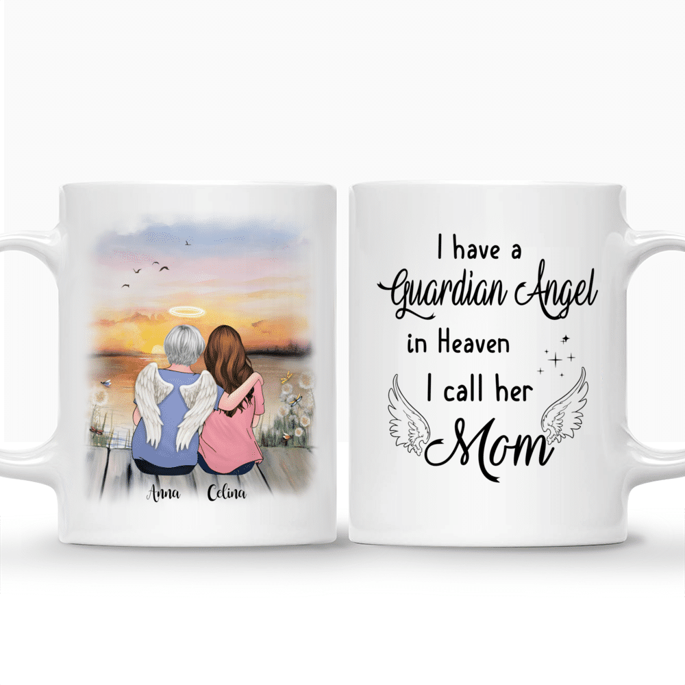 Personalized Mug - Daughter and Mother - I Have A Guardian Angel In Heaven I Call Her Mom - Memorial Gift, Mother's Day Gift For Mom, Gift For Family Members_3