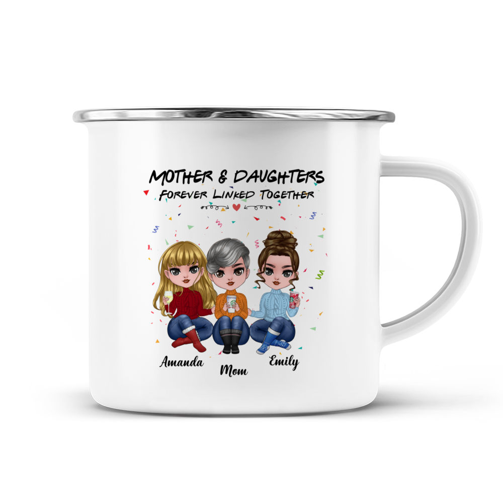 Mother And Daughters Forever Linked Together - Personalized Tumbler Cu –  Macorner