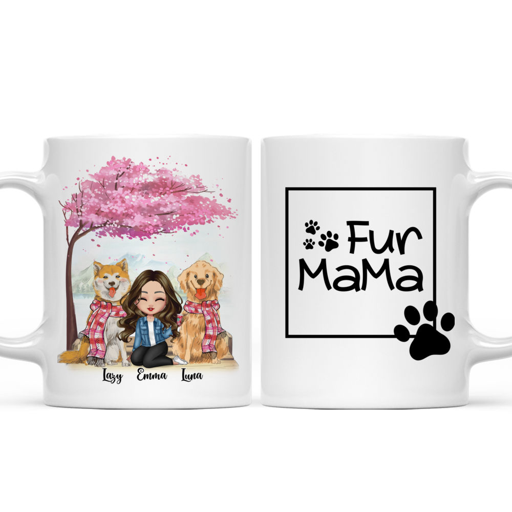 Fur Mama, Best Dog Mom Mugs, Customized Mugs for Dog Lovers