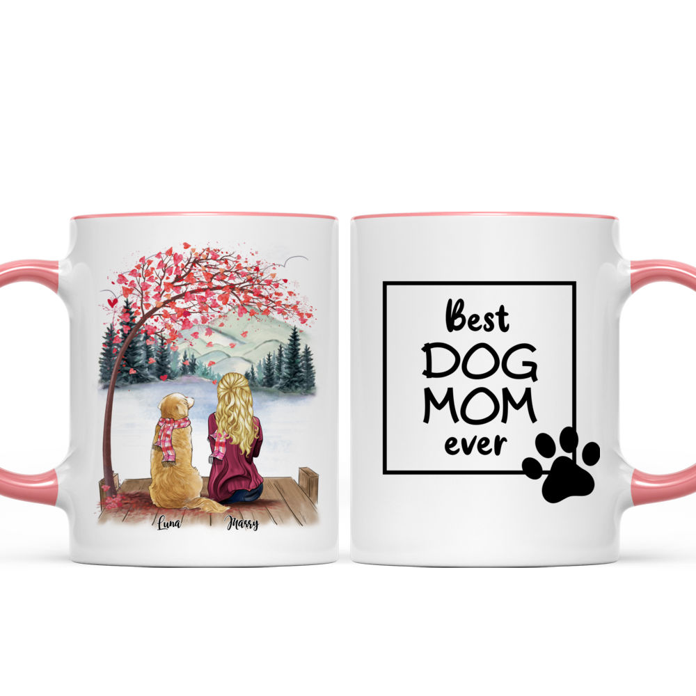 Personalized Mug - Girl and Dogs - Best dog mom ever (O)