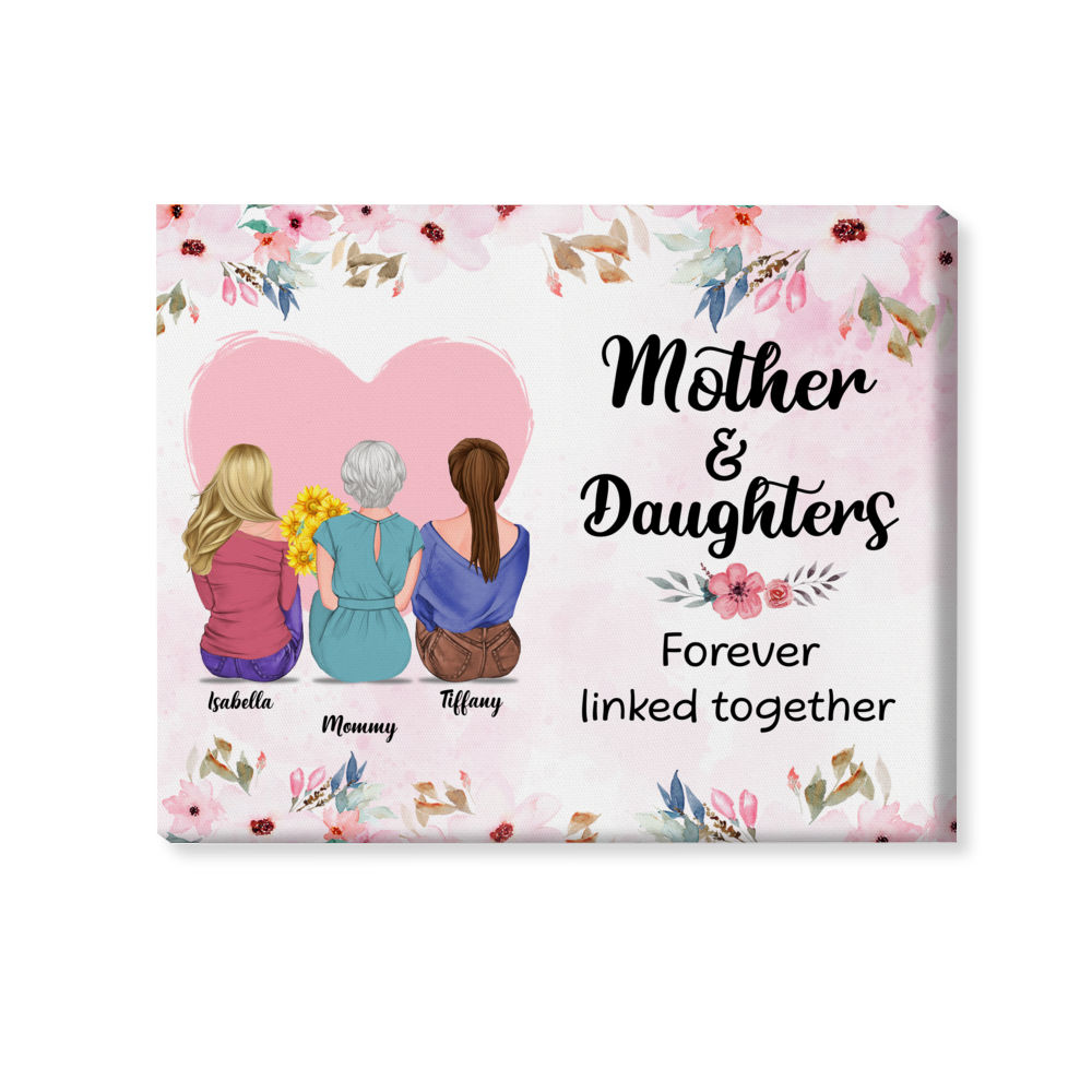 Mother And Daughters Forever Linked Together - Personalized