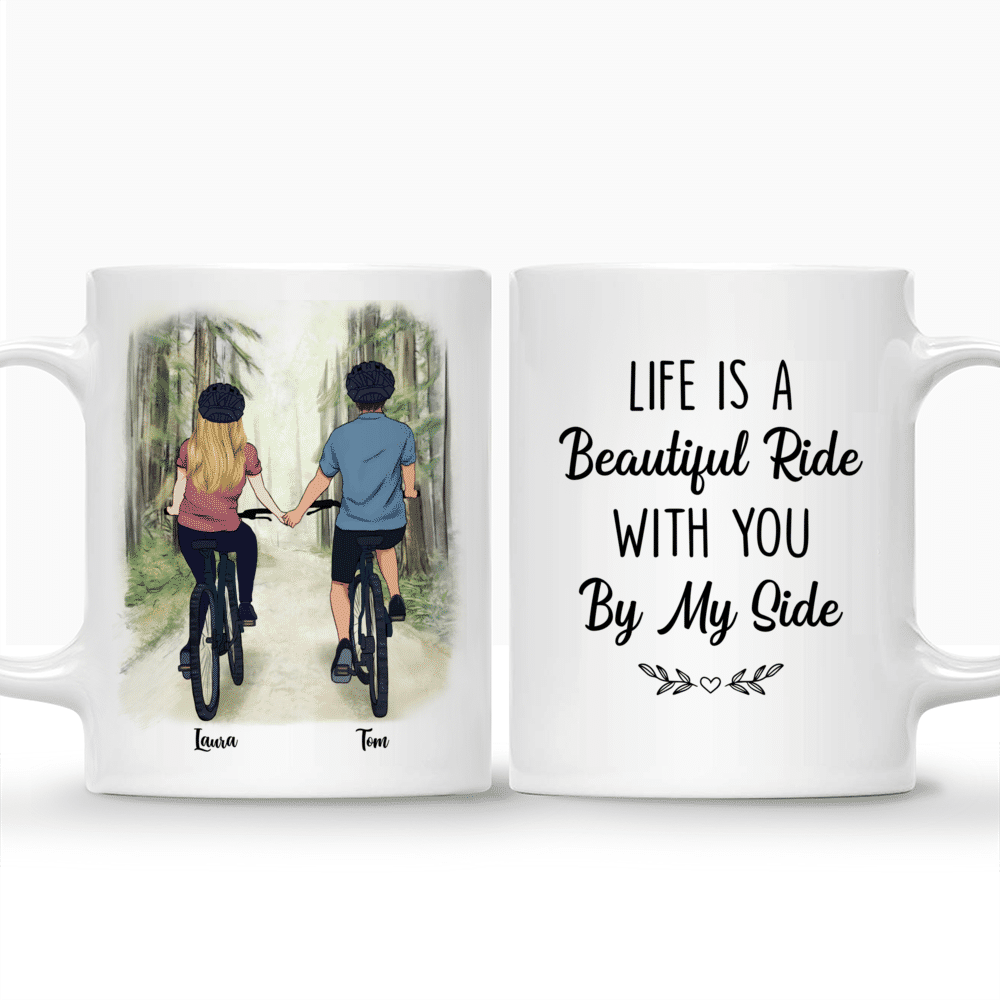 Life Is A Beautiful Ride With You By My Side - Couple Mug, Couple Gifts, Valentine's Day Gifts