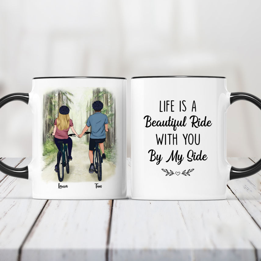 Personalized Mug - Life Is A Beautiful Ride With You By My Side