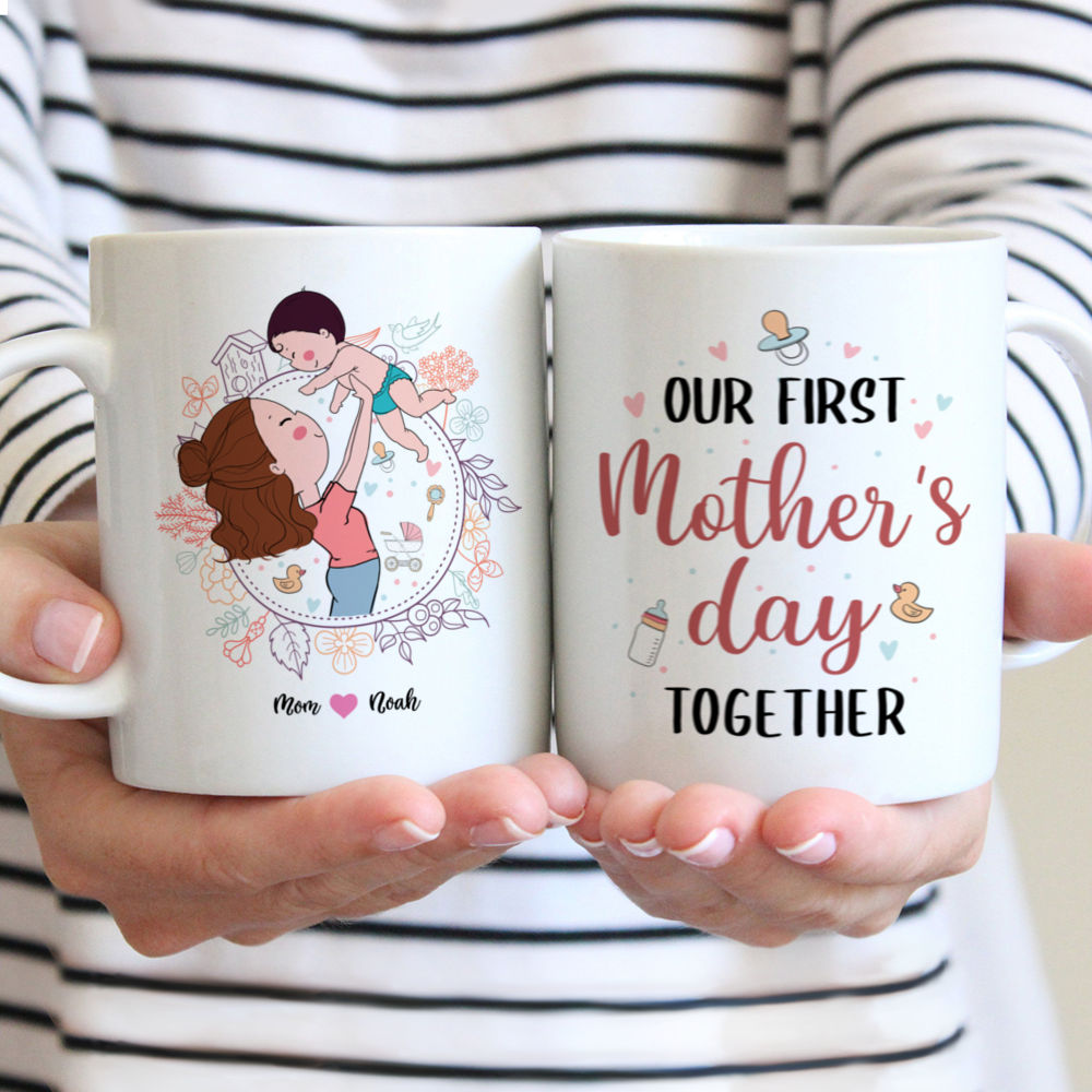 Personalized Mug - Mothers Day - Our first mother's day together ver 3 - Mother's Day Gifts, Gifts For Mom, New Mom