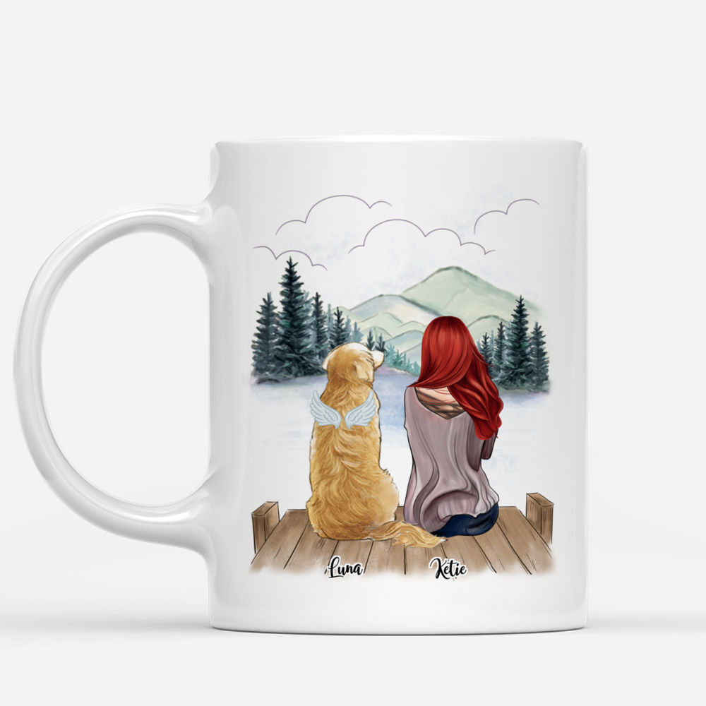 Personalized Mug - Girl and Dogs - When tomorrow starts without me, don't think we're far apart. For every time you think of me. I'm right here in your heart._1