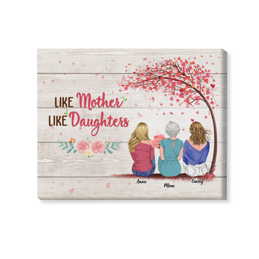 Personalized Wrapped Canvas - Mother's Day Canvas - Like Mother Like Daughter - VC_1