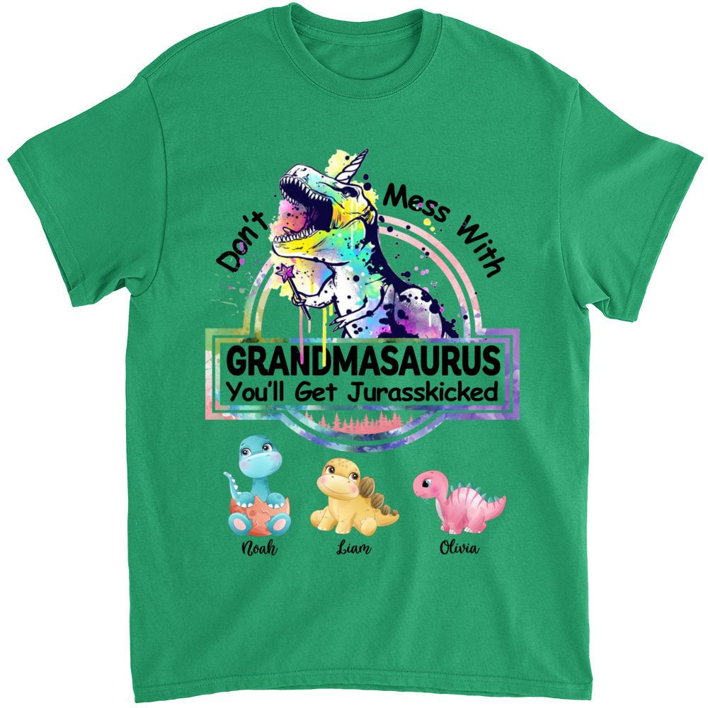 Personalized Shirt - Family - Don't Mess With Grandmasaurus - Mother's Day Gifts, Gifts For Mom, Grandma_4