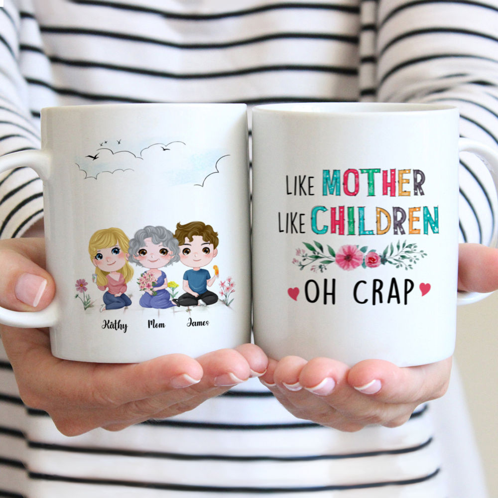 Personalized Mother's Day Gifts - Like Mother Like Daughter Oh Crap - -  Best Custom