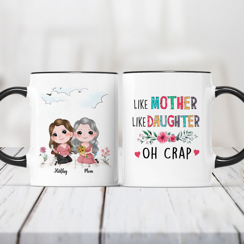 Like Mother Like Daughter Oh Crap, Personalized Tumbler Cup, Mother's -  PersonalFury