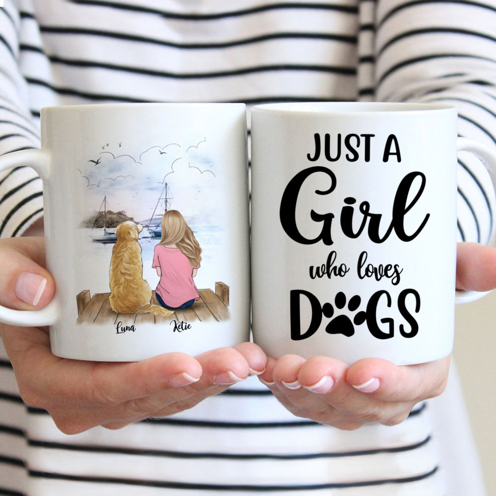 Personalized Mug - Girl and Dogs - Just a girl who loves dog.