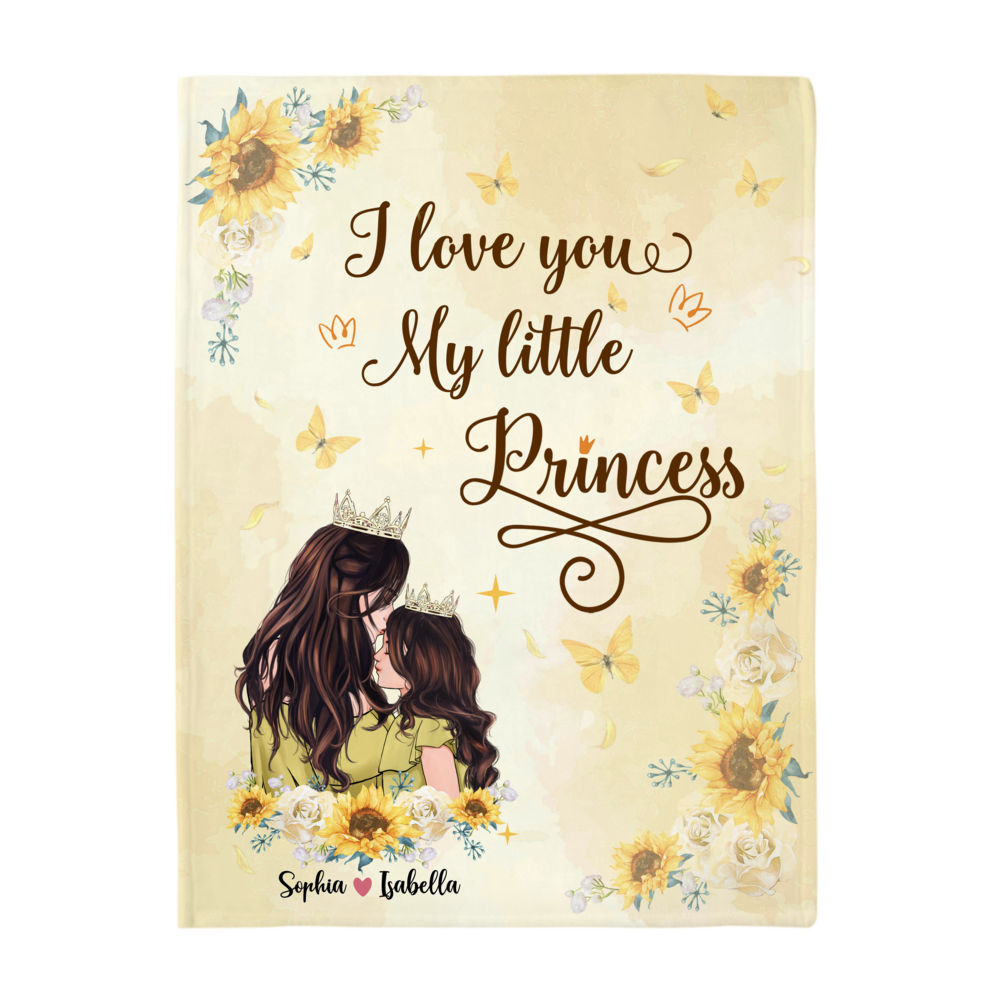 Personalized Blanket - Mother & Little Princess - I Love You My Little Princess_3