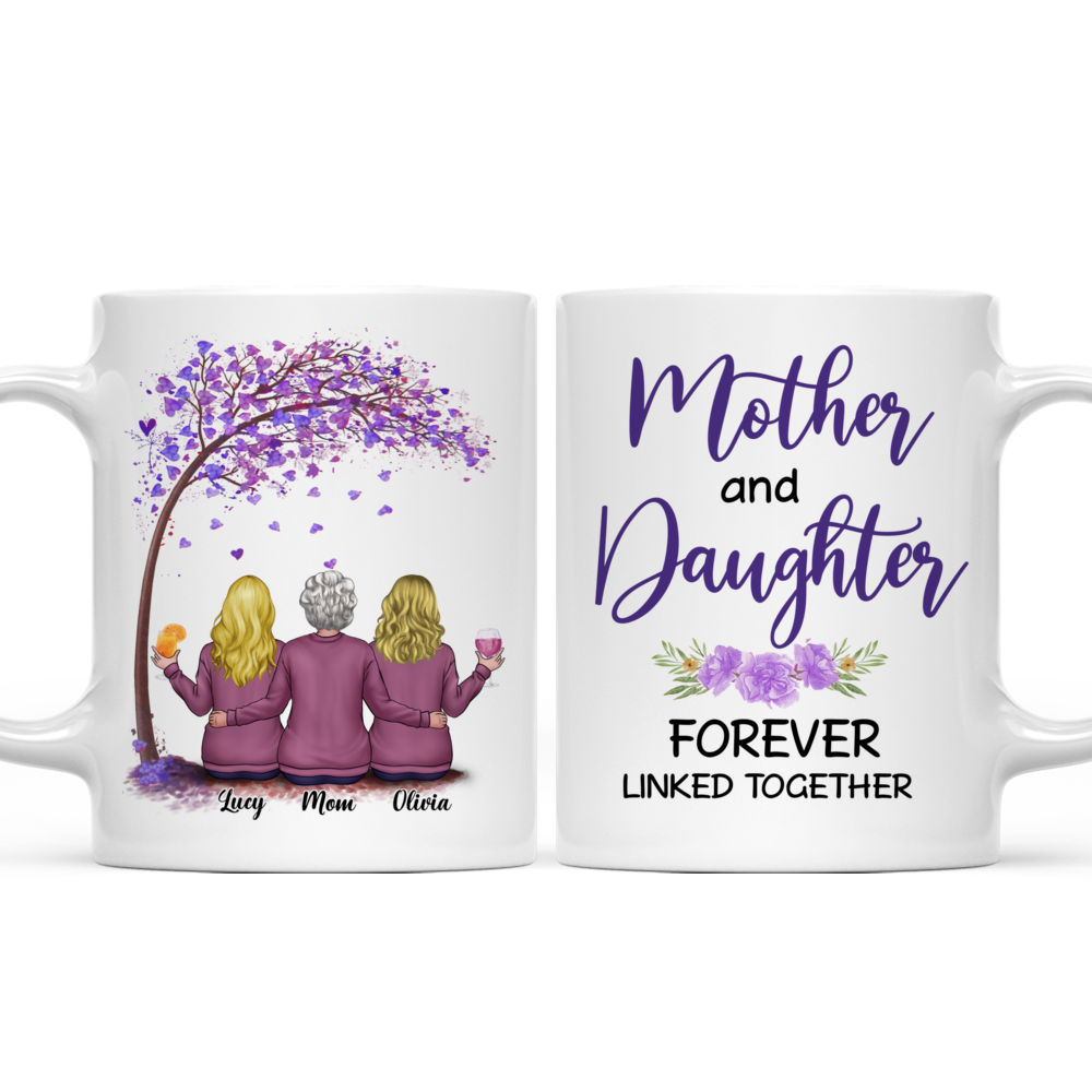 Personalized Mug - The Best Gift for Mother's Day - Mother and Daughters Forever Linked Together - Mother's Day Gifts, Gifts For Mom, Daughters_3