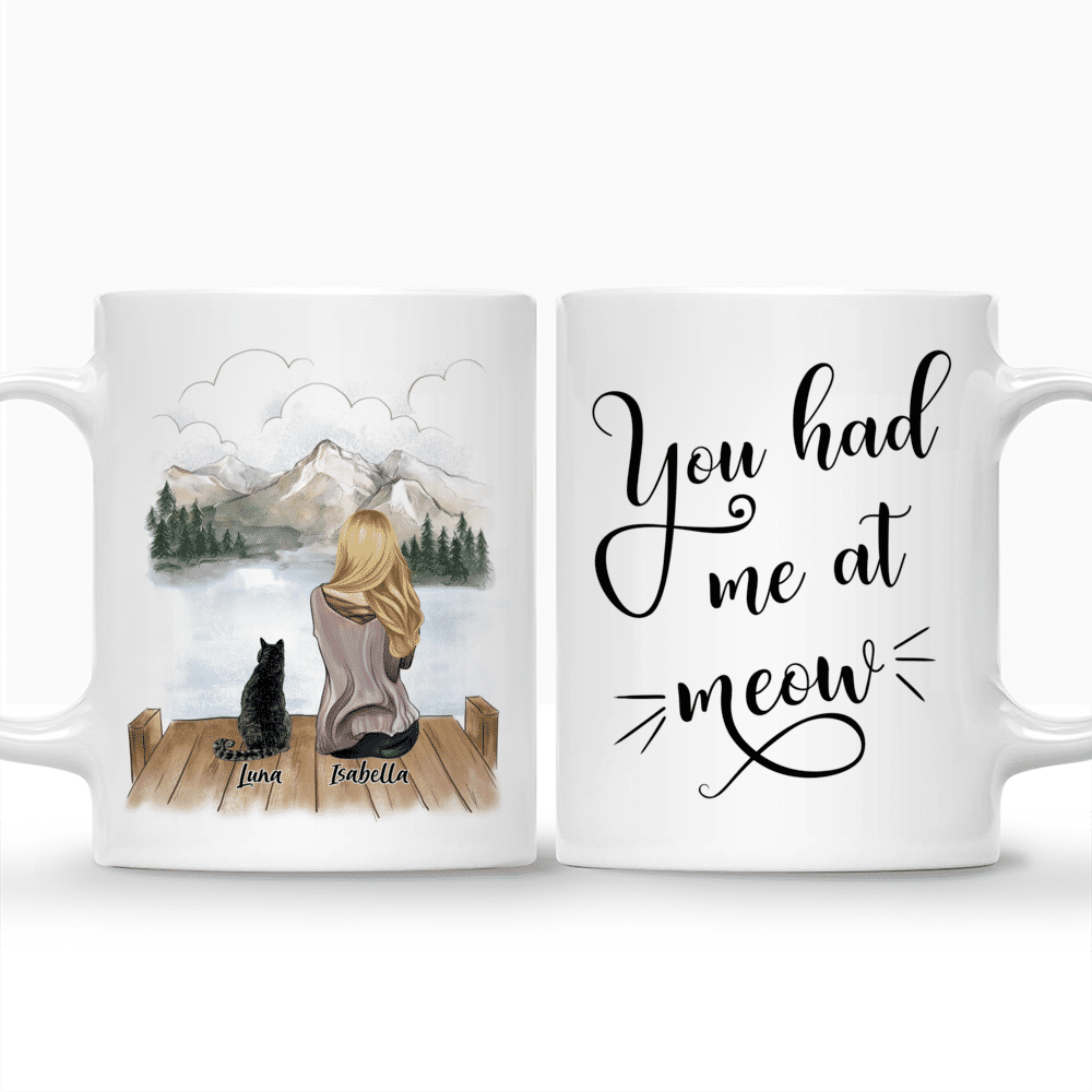 Personalized Mug - Girl and Cats - You Had Me At Meow v2_3