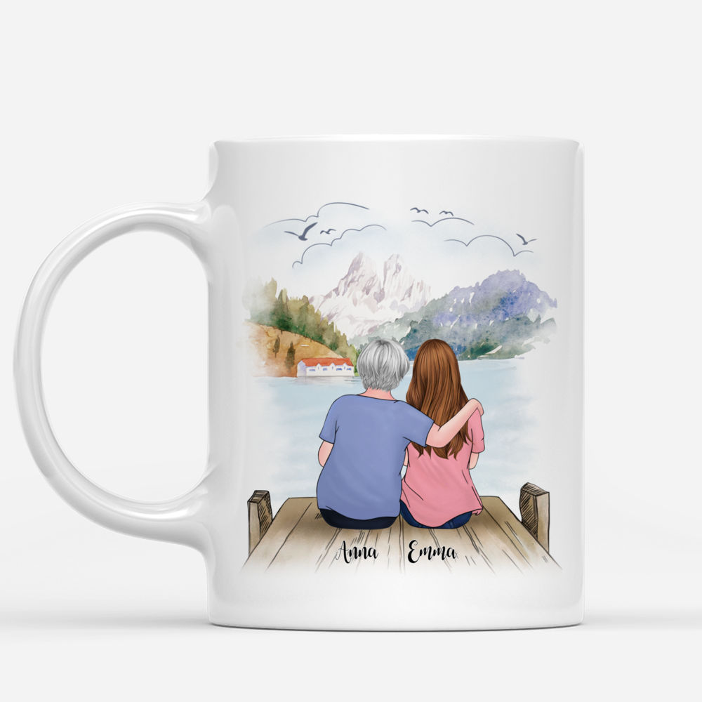 Personalized Mug - Family - Mother & Daughter Forever Linked Together v2 - Mother's Day Gift For Mom, Grandma_1