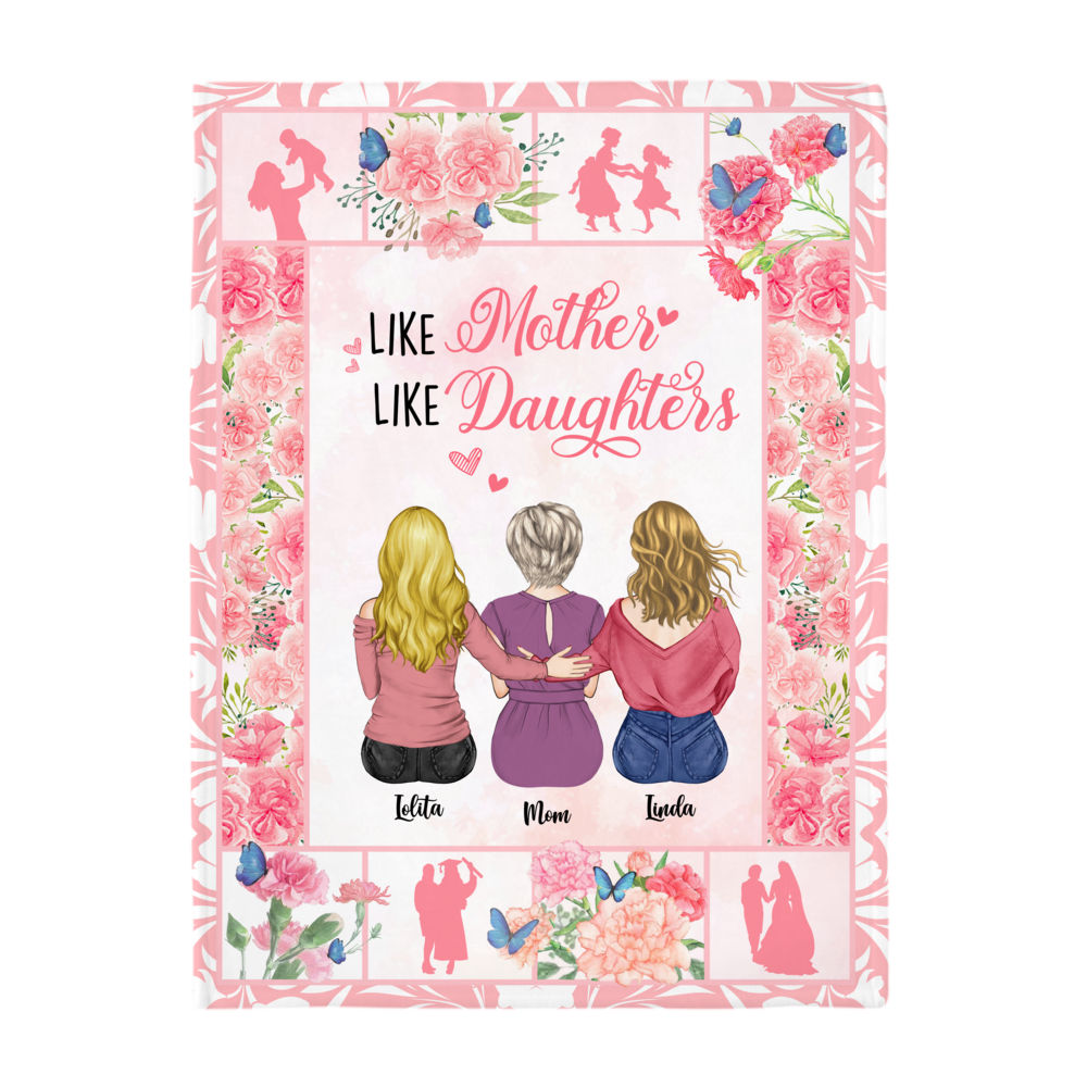 Mother & Daughter Blanket - Like Mother Like Daughters - Personalized ...