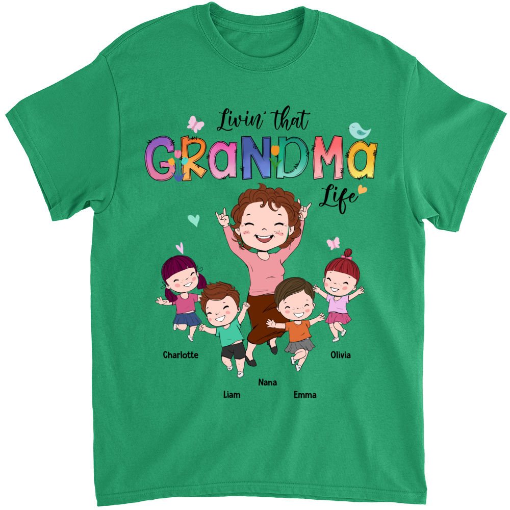 Family - Livin' that Grandma life - Personalized Shirt_2