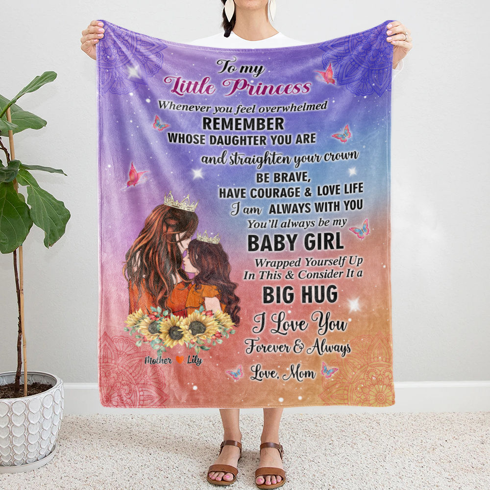 A blanket that wraps Mom up in a hug, personalized gift, send a hug, word  blanket, photo blanket, Mother's Day gift
