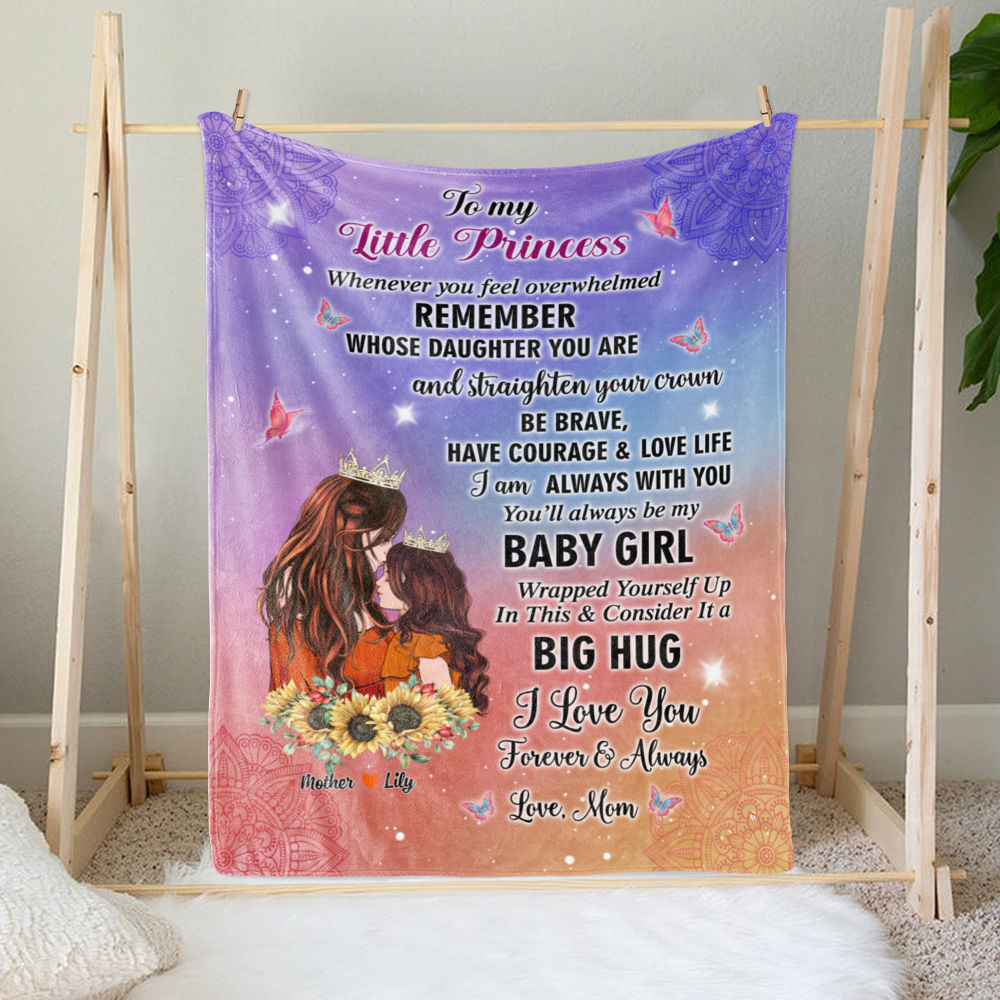 A blanket that wraps Mom up in a hug, personalized gift, send a hug, word  blanket, photo blanket, Mother's Day gift