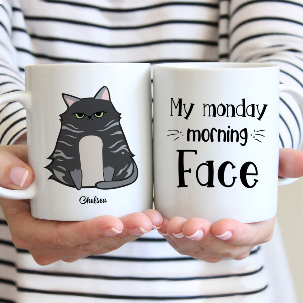 Personalized Mug - Custom Cat - My Monday Morning Face