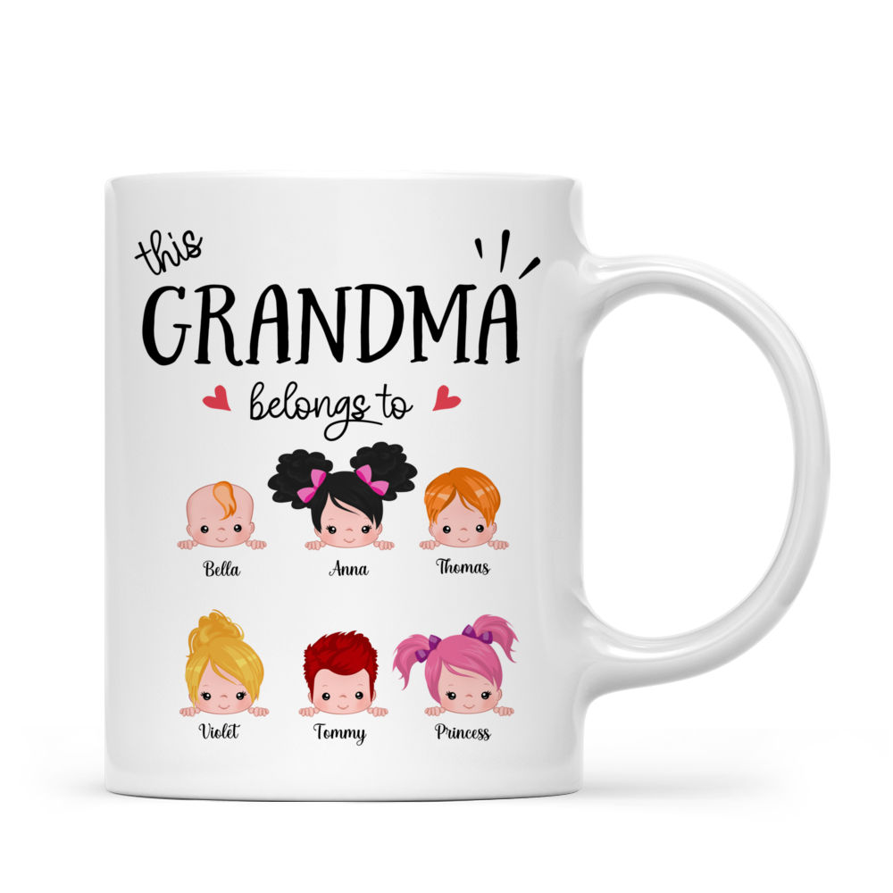 Personalized Mug - Family - This Grandma/Nanny/Mommy... Belongs To... Mother's Day Gifts, Gifts For Mom, Grandma, Nana_2