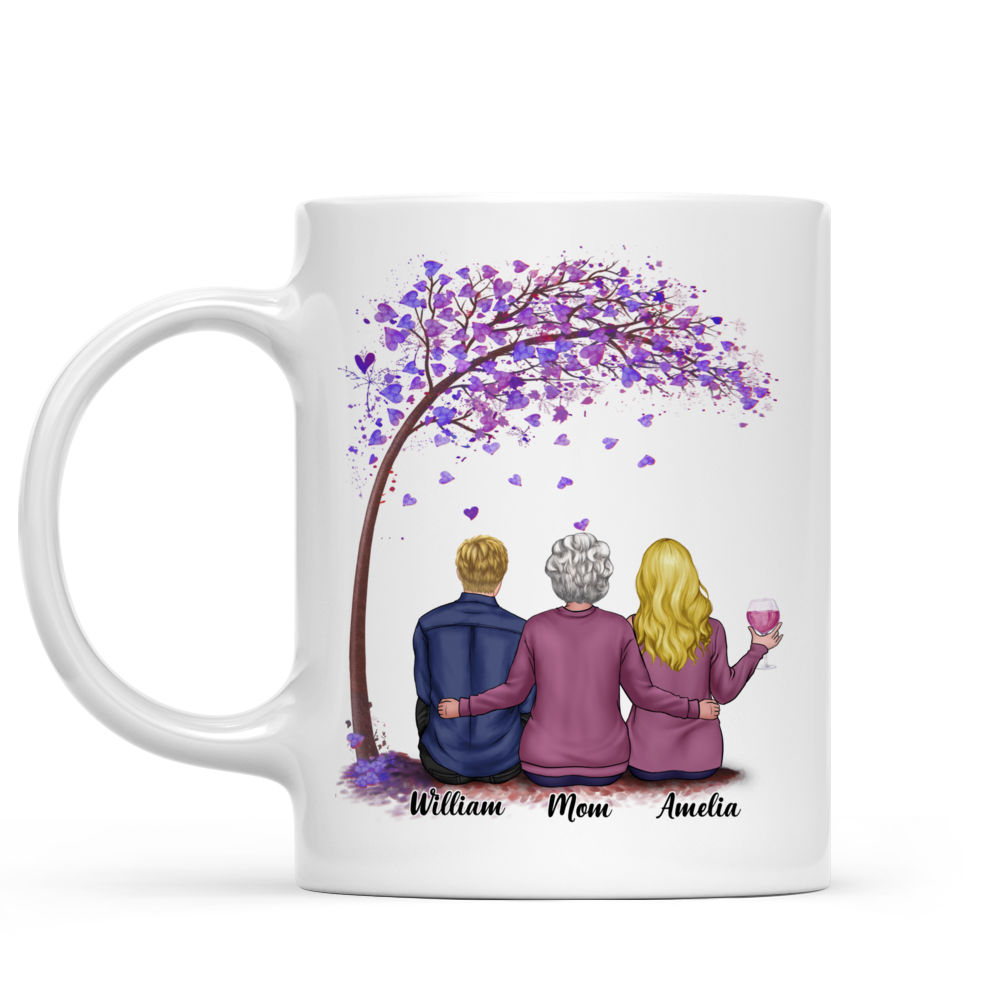 Personalized Mug - The Best Gift for Mother's Day - Mother and Chirldren Forever Linked Together - Purple Color - C-Pur-MB-US-0TG_1