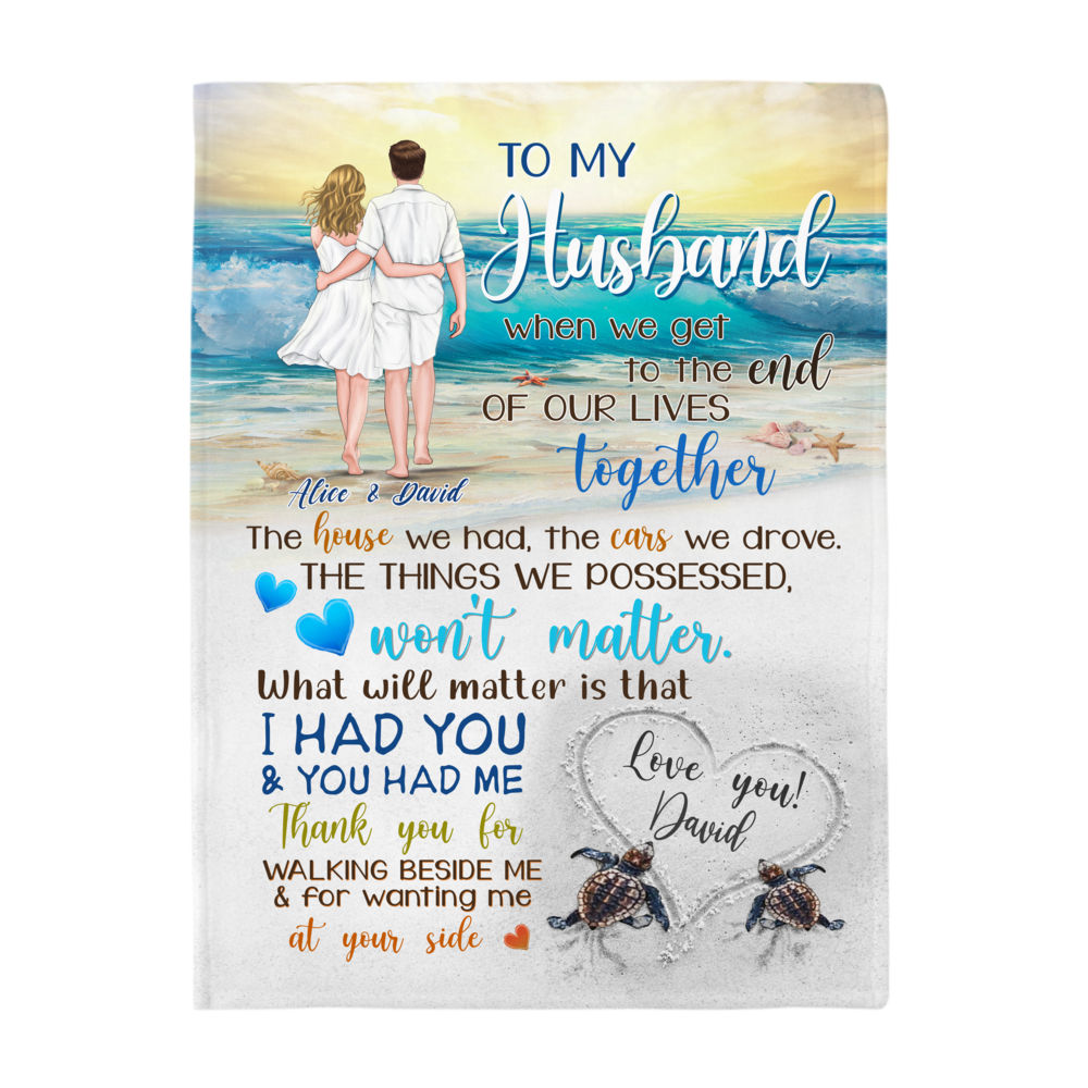 To my Husband, when we get to the end of our lives together Ver1 - Fleece Blanket